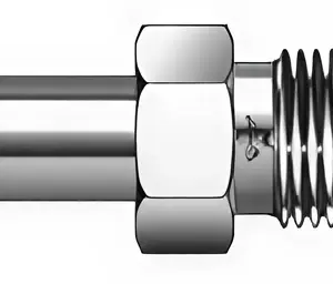 SM4X6HTC - Stainless Steel High Flow TBW Connector 1/4" Head × 3/8" OD