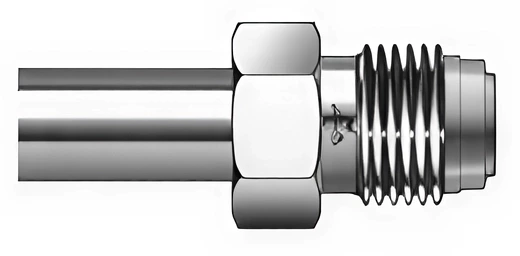 SM4X6HTC - Stainless Steel High Flow TBW Connector 1/4" Head × 3/8" OD