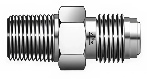 SM4WMCR - Stainless Steel Welded Male Connector (PT) 1/4" Head Size